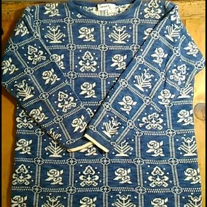 Vintage Yarn Works Cottage Country Floral Sweater